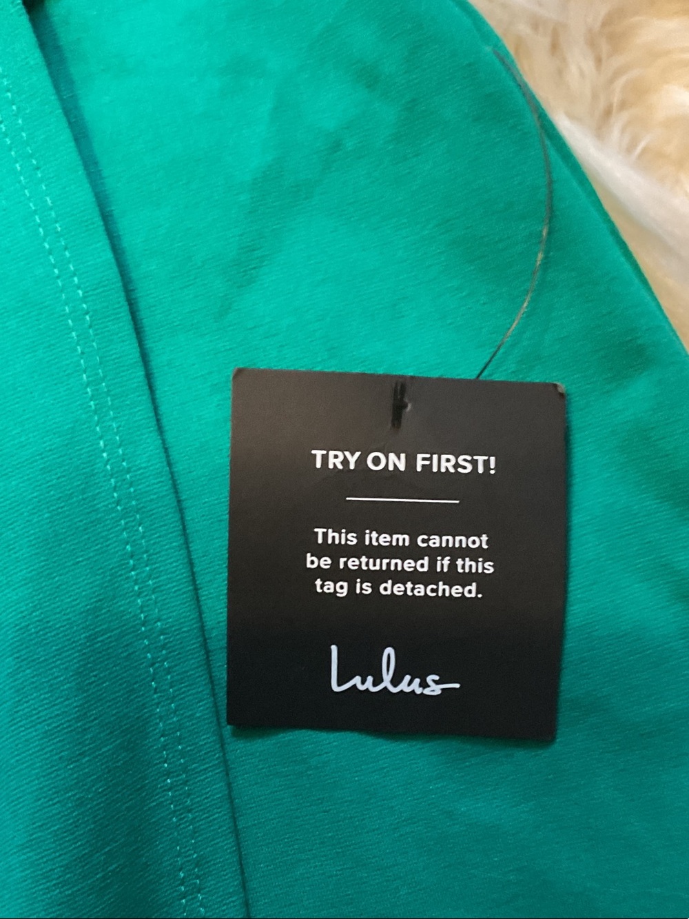 Lulu's Teal Spaghetti Strap Tulip Mini Dress - Picture 3 of 4